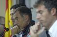I�aki Alonso, Javi L�pez, Richi y Mariano S�nchez comparecen ante los medios antes del derbi