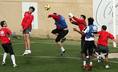 Entrenamiento y partidillo del Albacete